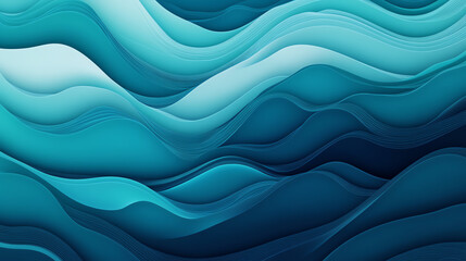 Obraz premium Abstract wave patterns in shades of blue.