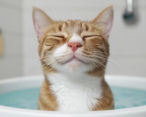 Professional Cat Grooming Session with Clean Tools and Bright Sterile Setup for Relaxed Feline Hygiene