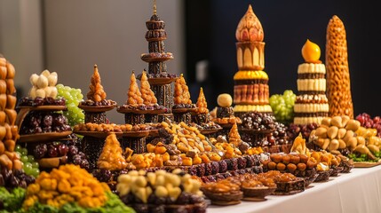Obraz premium Exquisite Dates and Nuts Festive Display