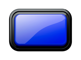 Futuristic control interface switch with striking blue design on transparent background