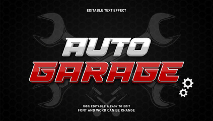 Editable automotive and garage text effects