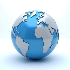 Naklejka premium globe on white background