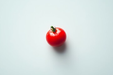 Cherry tomato on white surface with soft lighting. Neural network AI generated