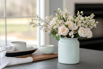 Easter Table Centerpieces with Floral Arrangements