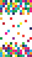The background consists of small, colorful squares scattered across the design, creating a lively and energetic visual that enhances any creative digital project.

