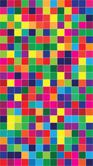 A vibrant vector background filled with small colorful squares, creating a dynamic, playful pattern that adds energy and excitement to any design project.

