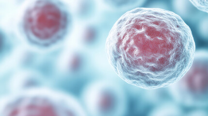 Microscopic view of cells showcasing their intricate structure and vibrant colors, highlighting complexity of biological life