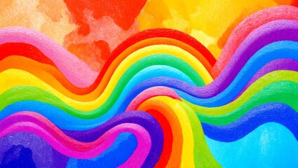 Obraz premium Vibrant pastel rainbow abstract colorful texture illustration