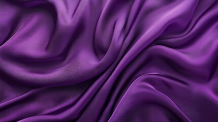 Luxurious purple silk fabric with elegant draping and smooth texture