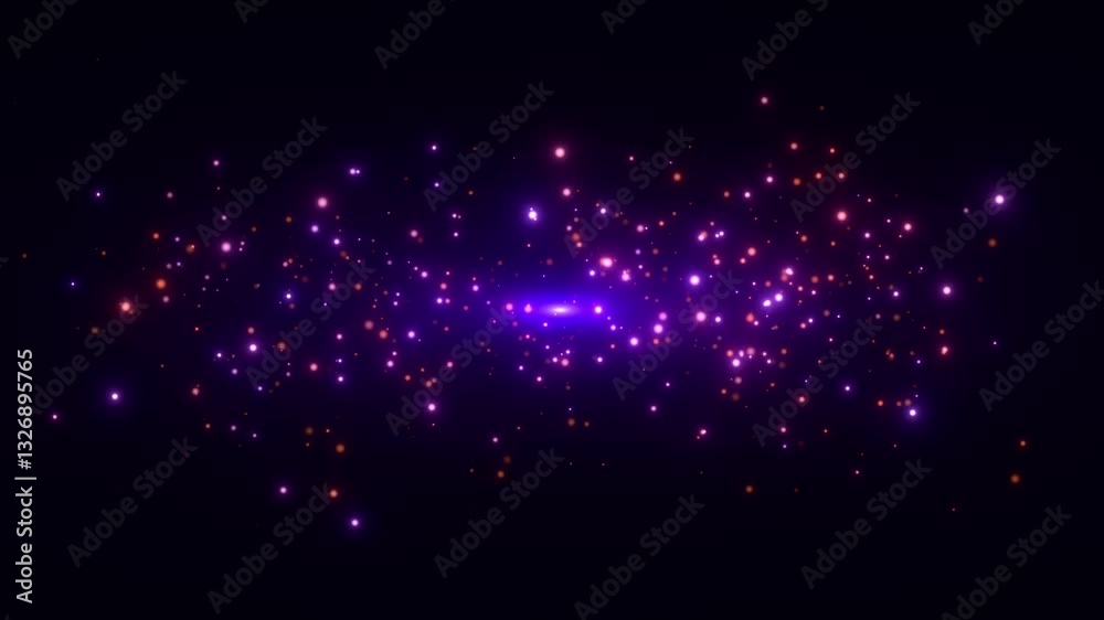 Canvas Prints black glitter dust particles background loop