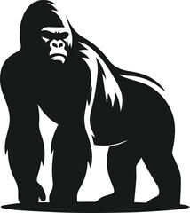Fototapeta premium gorilla standing upright vector