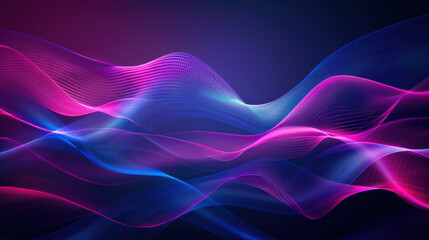 Fototapeta premium abstract purple blue pink background with lines and waves