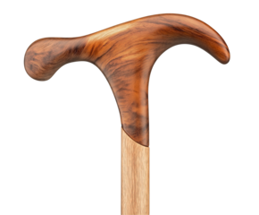 Cane for Elderly – A Durable Walking Aid for Support and Stability, Isolated on White Background