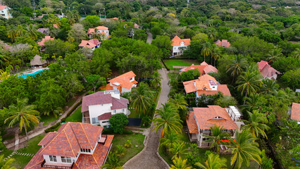 Foto aérea tomada  con drone, en  la costa caribe colombiana,  en el departamento de Bolívar,...