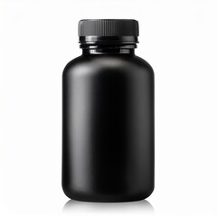 Fototapeta premium black plastic bottle isolated