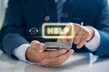 Customer Support and Help Services, Contact Us Concept with Online Chat, Email, and Phone Options for Business Assistance, Client Communication, and Real Time Customer Care Experience.