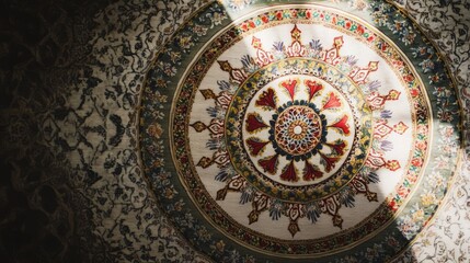Fototapeta premium Ornate Dome Ceiling Islamic Architectural Detail