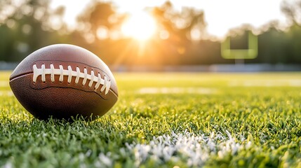 Sunset football action capturing the excitement of sports photography at ground level