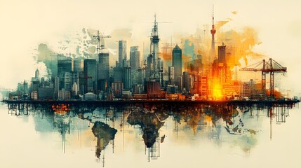 Artwork highlighting the global significance of work safety and health