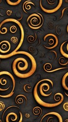 Elegant pattern of spirals featuring golden celtic bracelets with engraved designs celebrating cultural heritage