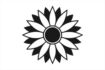 abstract flower vector design on white background.