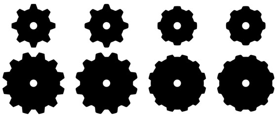 ENGRENAGES avec des bords arrondis et droits