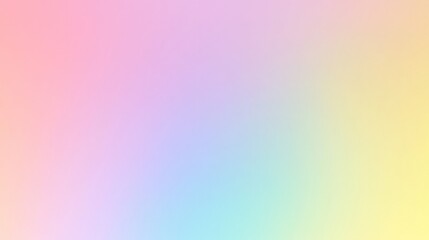 Soft pastel rainbow gradient background in pink, blue, yellow, and green hues