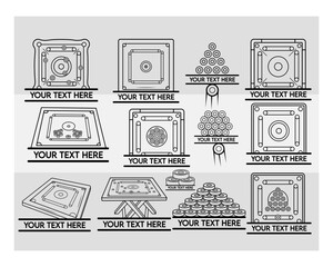 Carrom Split Monogram Svg Bundle, Split Monogram, Circle Monogram, Carrom Silhouette, Sports Svg, Carrom Coins Svg, Carrom Game Svg, Carrom Board Png, Carrom Board Svg Images, Cut Files