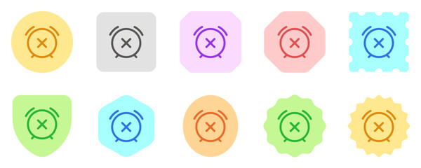 Editable vector turn off, close, delete alarm icon. Part of a big icon set family. Perfect for web and app interfaces, presentations, infographics, etc