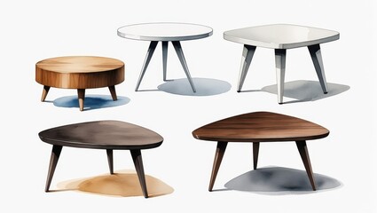 Stylish Modern Coffee Tables Round Square and Triangular Designs