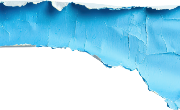 Torn blue paper with textured details