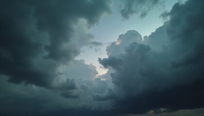 Stormy sky dark teal gray impending weather