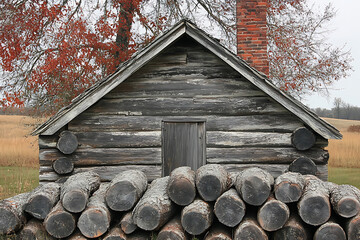  Corner of old log county house