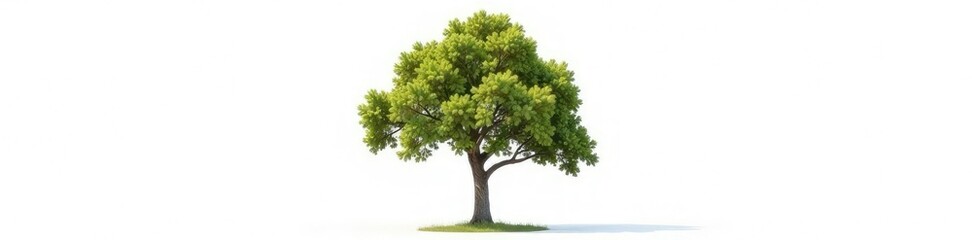 Fototapeta premium Tree isolated on white background with a few subtle shadows, natural, trunk