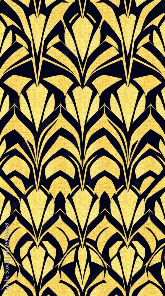 Poster a stunning art deco pattern with geometric shapes and a vintage vibe. the intricate design features 