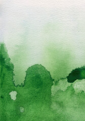 Watercolor abstract Green art texture
