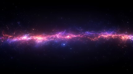 Colorful Galaxy with Bright Stars and Nebulae, A stunning view of a colorful galaxy with bright stars and nebulae, showcasing a vibrant cosmic landscape
