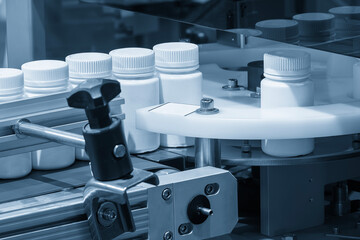The medicine bottle filling process.