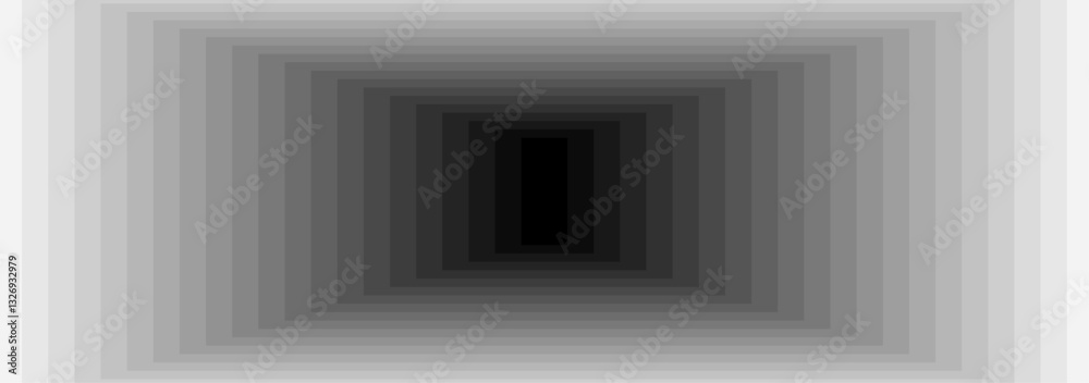 Poster Abstract 3D perspective rectangles overlay pattern black and white gradient color. Vector  illustration