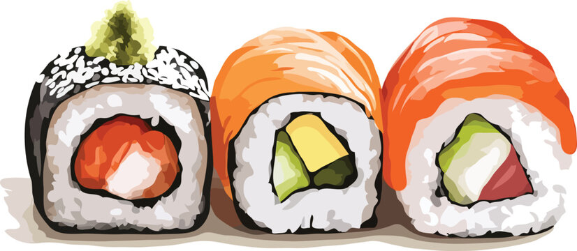 Suschi fish salmon vector