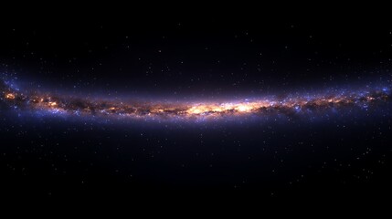 Obraz premium Colorful Galaxy with Bright Stars and Nebulae, A stunning view of a colorful galaxy with bright stars and nebulae, showcasing a vibrant cosmic landscape