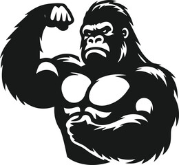gorilla with muscles