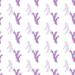 Fototapeta premium Pastel floral childlike hand drawn vector seamless pattern