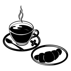 cup of coffee illustration on white background