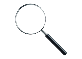  magnifying glass isolated on white background PNG , AI GENERATED