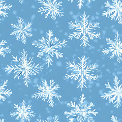 Seamless snowflake pattern for winter and Christmas decoration