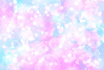 ピンクと水色のグラデーションのキラキラ背景