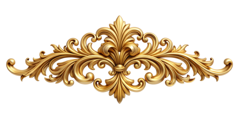golden ornament on a white background