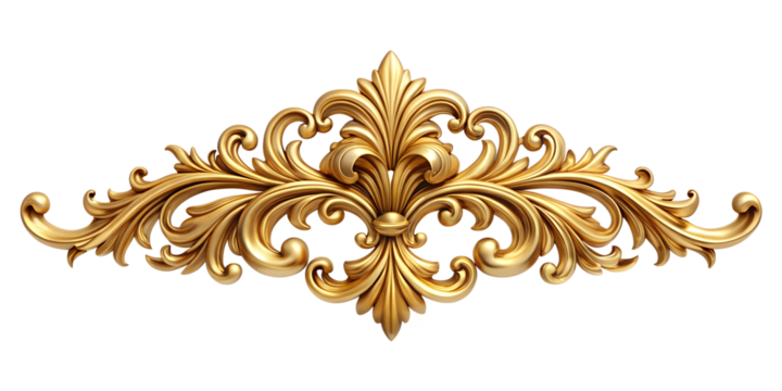 golden ornament on a white background