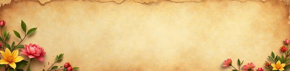 Obraz premium Vintage distressed paper with faded edges and subtle wrinkles, old, ancient